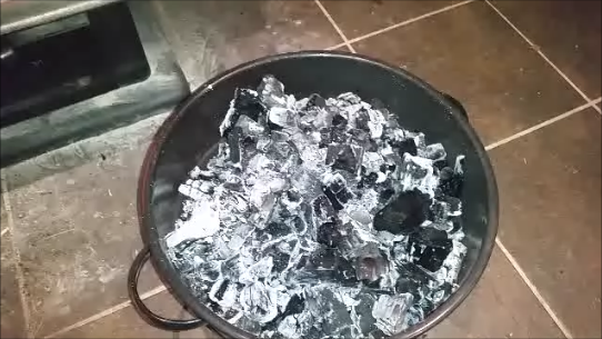 Coals in bucket